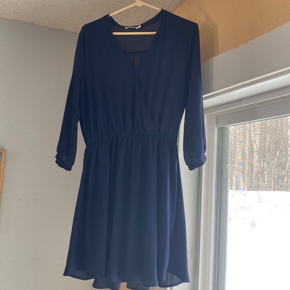 Dark Blue Lush Dress Sz L - Picture 1 of 5